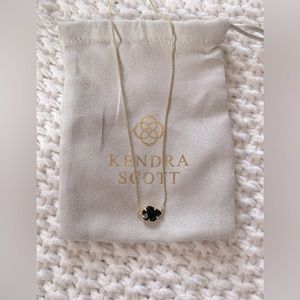 Kendra Scott Gold Necklace with Black Stone